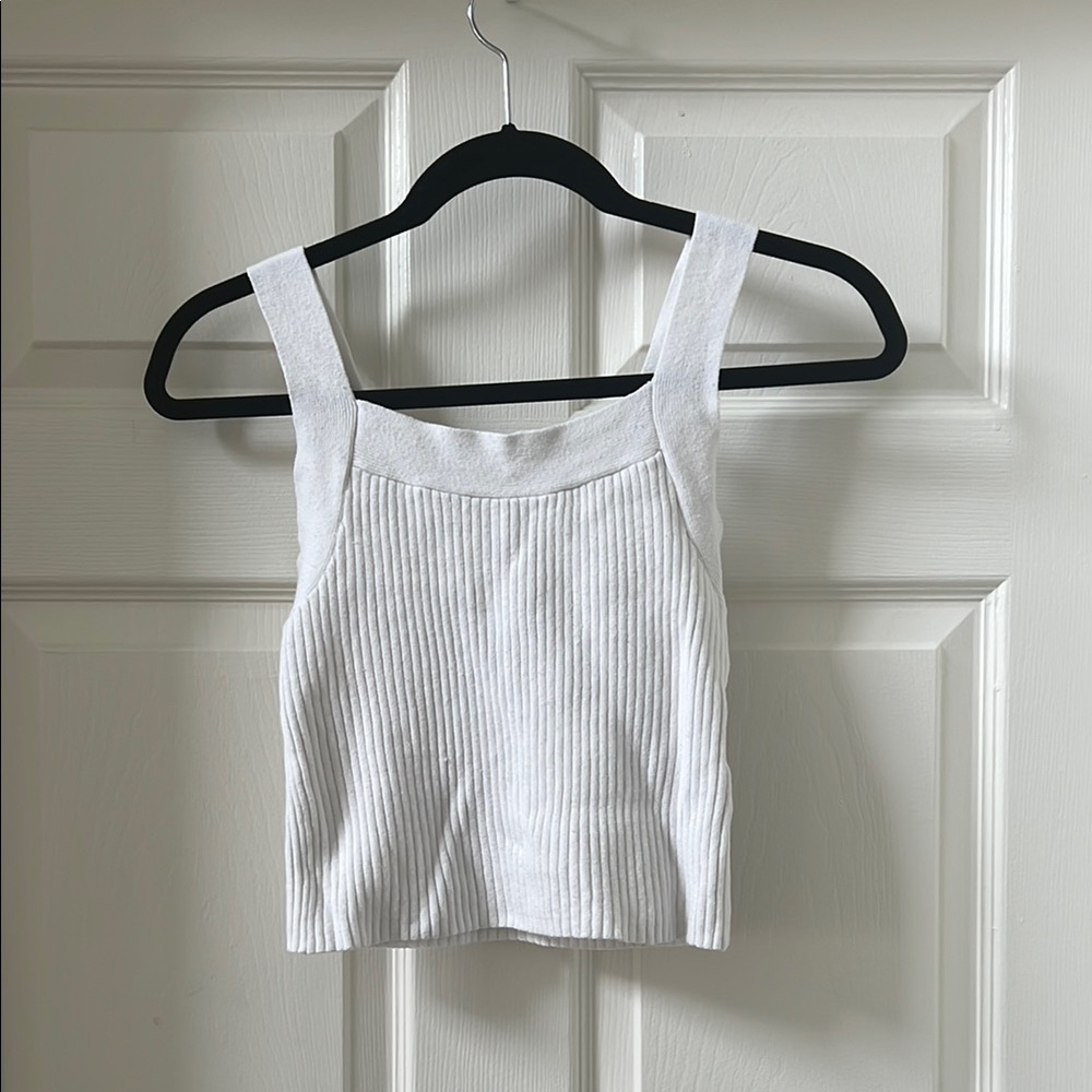 2 pack White and black Ribbed Women's Top